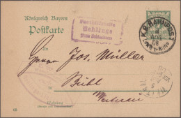 Bayern - Ganzsachen: 1880/1920 (ca.), Partie Von Ca. 120 Gebrauchten Und Ungebra - Autres & Non Classés