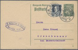 Bayern - Ganzsachen: 1906/1920, Saubere Partie Von Sechs Bedarfsgebrauchten Ganz - Other & Unclassified