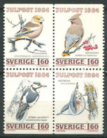 SUECIA 1984 - SWEDEN - SUEDE - AVES - PAJAROS - YVERT 1289/1292** - Unused Stamps