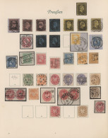 Preußen - Marken Und Briefe: 1850/1867, Gestempelte Sammlung Mit 36 Marken Kopf- - Other & Unclassified