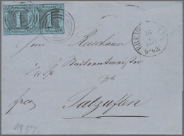 Thurn & Taxis - Marken Und Briefe: 1852/80, Alter Klemmbinder Mit Hunderten Von - Andere & Zonder Classificatie