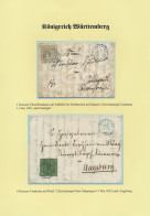 Württemberg - Marken Und Briefe: 1815/1875, Belege-Sammlung Mit 116 Briefen, Kar - Sonstige & Ohne Zuordnung