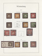 Württemberg - Marken Und Briefe: 1860/1864, Wappen Gezähnt, Gestempelte Sammlung - Other & Unclassified