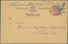 Württemberg - Ganzsachen: 1870/1922, Vielseitige Partie Von Ca. 163 (fast Nur Ge - Autres & Non Classés