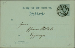 Württemberg - Ganzsachen: 1873/1920, Partie Von Ca. 130 (fast Nur Gebrauchten) G - Andere & Zonder Classificatie