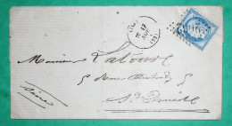 N°60C GC 2062 LIVRY SEINE ET OISE POUR ST DENIS SEINE 1874 LETTRE COVER FRANCE - 1849-1876: Klassieke Periode