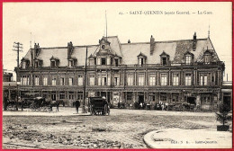 CPA 02 St SAINT-QUENTIN Après Guerre - LA GARE - Saint Quentin