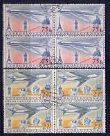 CSSR 1957 - Flugpostausgabe, Nr. 1042 - 1043 Im 4er-Block, Gestempelt / Used - Oblitérés