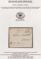 Transatlantikmail: 1803/64, Five Stampless Covers: US-UK 1803, Canada-UK 1834/56 - Andere-Europa