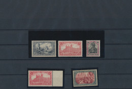 Deutsches Reich - Germania: 1900/1915 (ca.), Ungebrauchtes Lot Von Fünf Marken, - Collections
