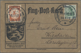 Deutsches Reich - Germania: 1912 Flugpost An Rhein Und Main, 14 Belege Mit Versc - Collections