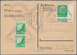 Deutsches Reich - 3. Reich: 1935, Lot Von Vier Aus Polen Zurückgelaufenen Antwor - Lettres & Documents