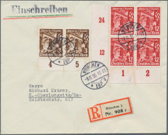 Deutsches Reich - 3. Reich: 1935, Reichsparteitag (MiNr. 586/587) Und Hitlerputs - Brieven En Documenten