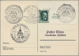 Deutsches Reich - 3. Reich: 1936/1944, Partie Von 40 Meist Philatelistischen Bel - Lettres & Documents