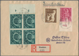 Deutsches Reich - 3. Reich: 1936/1945, Partie Von 38 Meist Philatelistischen Bel - Brieven En Documenten