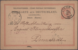 Deutsches Reich - Ganzsachen: 1874/1923, Partie Von Ca. 97 Meist Gebrauchten Gan - Autres & Non Classés
