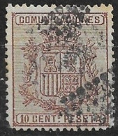 ESPAÑA 1874 - Escudo De España Sello  10 C. Edifil  153a - Oblitérés