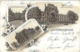 BELGIQUE - ANVERS - SOUVENIR D'ANVERS - Précurseur - 1899  - Multivues - Sonstige & Ohne Zuordnung