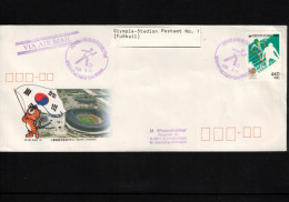 South Korea 1988 Olympic Games Seoul - Olympia Stadion Post Office Nr.1 - Football Interesting Cover - Verano 1988: Seúl