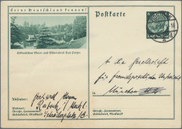 Deutsches Reich - Ganzsachen: 1934/1937, Bildganzsachenkarte 6 Pfg. Hindenburg D - Autres & Non Classés