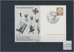Deutsches Reich - Privatganzsachen: 1937/1939, Privatganzsachenkarte 3 Pfg. Hind - Autres & Non Classés