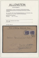 Deutsche Abstimmungsgebiete: Allenstein: 1920, Partie Von Vier Bedarfsbriefen In - Other & Unclassified