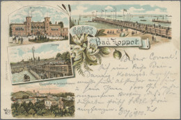 Danzig - Besonderheiten: 1898/1927, Kleiner Posten Von 14 Ansichtskarten, 4x Dan - Altri & Non Classificati