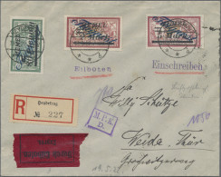 Memel: 1880/1923, Interessanter Bestand Von Ca. 79 Belegen Mit Frankierten Paket - Memelland 1923