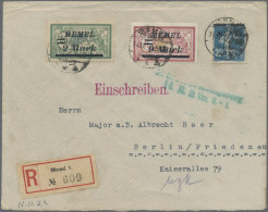 Memel: 1920/23, Guter Und Abwechslungsreicher Bestand Von Ca. 71 Belegen, Dabei - Klaipeda 1923