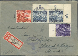 Deutsche Besetzung II. WK: 1943/1944, Reichsgau Wartheland, 55 R-Briefe Mit Attr - Occupazione 1938 – 45