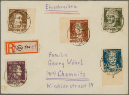 Deutschland Nach 1945: 1945/1990, Vielseitige Partie Von Ca. 119 Briefen Und Kar - Verzamelingen