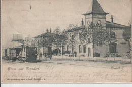 GRUSS AUS BENSDORF BAHNHOF   GARE TRAIN 1898 - Autres & Non Classés