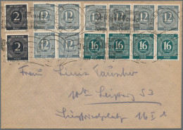 Deutschland Ab 1945 - Gebühr Bezahlt: 1947-1948, Inhaltsreiche Briefsammlung Mit - Other & Unclassified