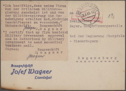 Alliierte Besetzung - Gebühr Bezahlt: 1945/1946, Sammlung Von Ca. 100 Bedarfsbri - Autres & Non Classés