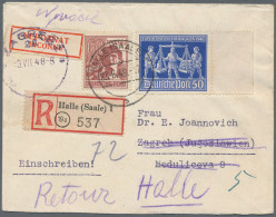 Alliierte Besetzung - Gemeinschaftsausgaben: 1948, Partie Von Fünf R-Briefen Ab - Other & Unclassified