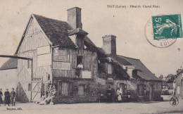 Tigy (45 Loiret) Devanture Hôtel Du Cheval Blanc - édit. Bergerat Circulée 1911 - Autres & Non Classés