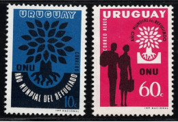 Uruguay #657 +C207 World Refugee Year United Nations ONU UN Emblem MNH - Uruguay