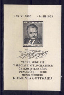 CSSR 1953 - Klement Gottwald, Block 14, Postfrisch ** / MNH - Blocks & Sheetlets