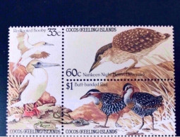 COCOS 1985 Bloc 3 Oiseaux Plus Postcard  Neuf Ucello Oiseau Bird Pájaro Vogel Cocos - Andere & Zonder Classificatie