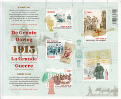 2015 Belgium WWI Grande Guerre Military Health Children Miniature Sheet Of 5  MNH @ BELOW FACE VALUE - Nuevos
