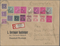 Sowjetische Zone - Mecklenburg-Vorpommern: 1945/46, Partie Von Ca. 70 Belegen Au - Other & Unclassified