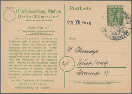 Sowjetische Zone - Ganzsachen: 1945/1948, Berliner Bär, Ganzsachenkarten 5 Pfg. - Sonstige & Ohne Zuordnung