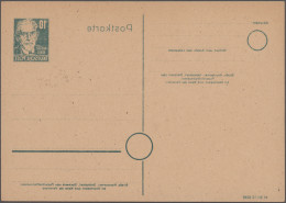 Sowjetische Zone - Ganzsachen: 1948/1950, Partie Von Ca. 90 Gebrauchten Und Unge - Other & Unclassified