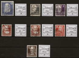 DDR: 1952/1953, Gestempelte Partie Von Sieben Werten Mit Wasserzeichen-Varianten - Collections