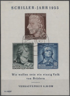 DDR: 1953/1961, Partie Von 17 Gestempelten Marken Und Einem Block Mit Plattenfeh - Collections