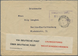 Berlin: 1945/1989, Vielseitige Partie Von Ca. 50 Belegen, Dabei U.a. Bedarfskart - Lettres & Documents