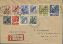 Berlin: 1948/58, Konvolut Von über 100 Belegen Mit Einigen Highlights Wie Bl. 1 - Storia Postale