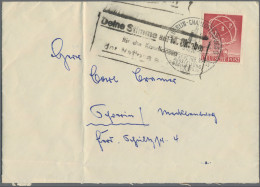 Berlin: 1949/1950, Partie Von Acht Briefen, Teils Etwas Spuren, Dabei 30 Pfg. Go - Covers & Documents