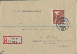 Berlin: 1949/1950, Partie Von Acht Briefen/Karten, Teils Etwas Beförderungsspure - Lettres & Documents