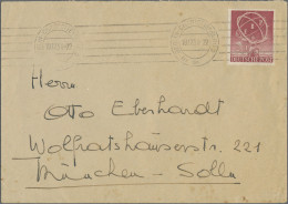 Berlin: 1949/1951, Partie Von Neun Briefen/Karten, Dabei 1 DM Stephan Als Portog - Brieven En Documenten